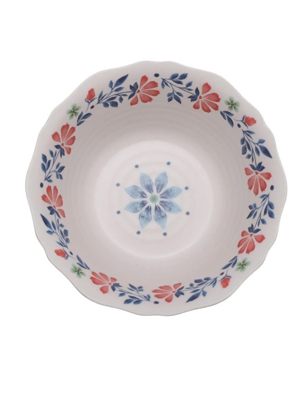 Pioneer Woman Hattie 7-Piece Bamboo Melamine Salad Bowl Set, Multicolor - Picture 10 of 10